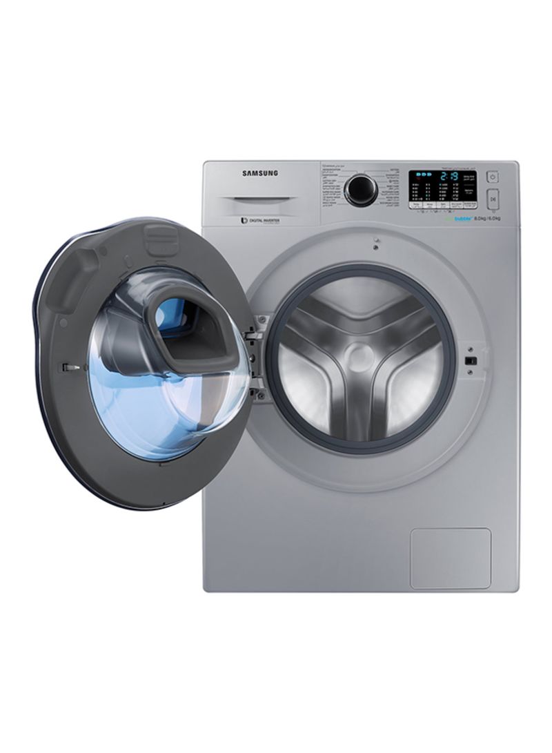 Front Loading Washing Machine 8 Kg WD80K5410OS Silver/Crystal Blue